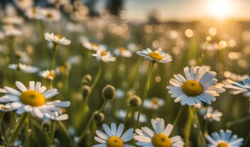 Sommarblommor på en åker