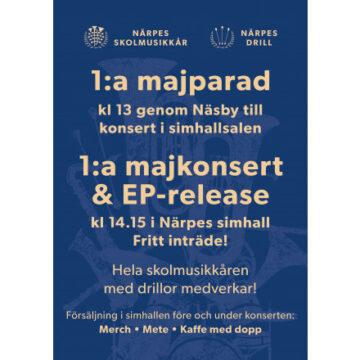 Evenemangets bild: 1:a majparad och 1:a majkonsert i Närpes