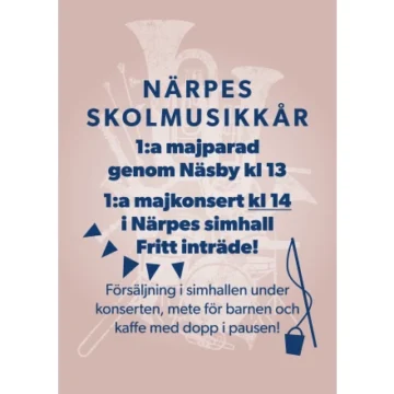 Evenemangets bild: 1:a majparad och 1:a majkonsert i Närpes