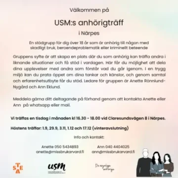 Evenemangets bild: Anhöriggrupp i Närpes
