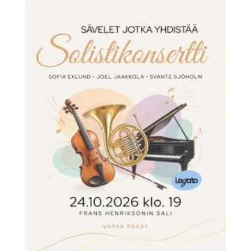 Evenemangets bild: Toner som förenar – Solistkonsert 24.10.2026