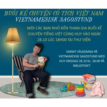 Evenemangets bild: Vietnamesisk sagostund på huvudbiblioteket i Närpes